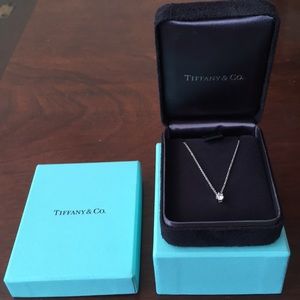 Tiffany & Co. Solitaire Diamond Necklace 0.17 Ct